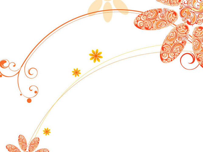 漂亮花纹幻灯片背景图片-大怪兽分享