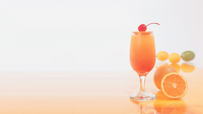 一杯橙汁橙子PPT背景图片-大怪兽分享