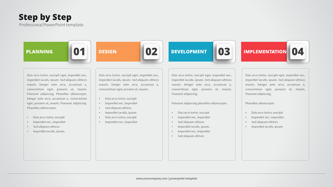 项目列表文本框PPT素材-大怪兽分享