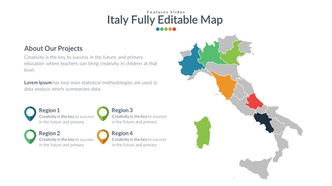 意大利地图PPT素材-大怪兽分享