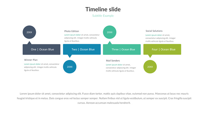时间线时间轴PPT素材-大怪兽分享
