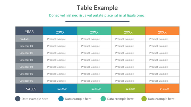 年份统计表格PPT素材-大怪兽分享