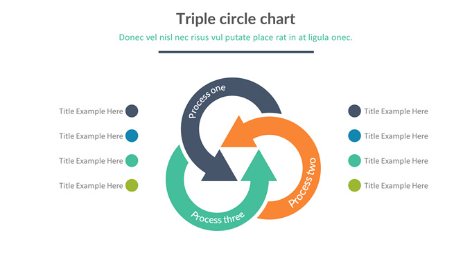 三项旋转箭头聚合PPT素材-大怪兽分享