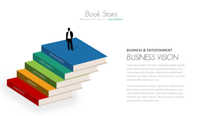 书籍书本PPT图形素材-大怪兽分享