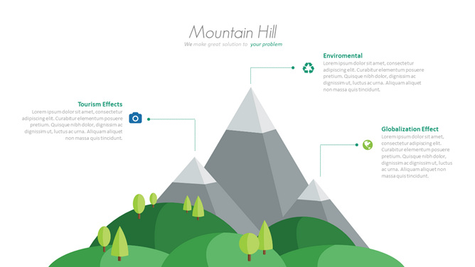 山峰高山PPT图形素材-大怪兽分享