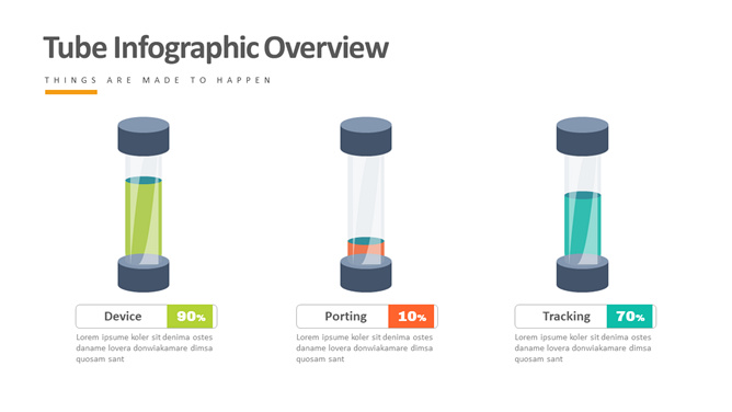 试管液体柱状图PPT素材-大怪兽分享