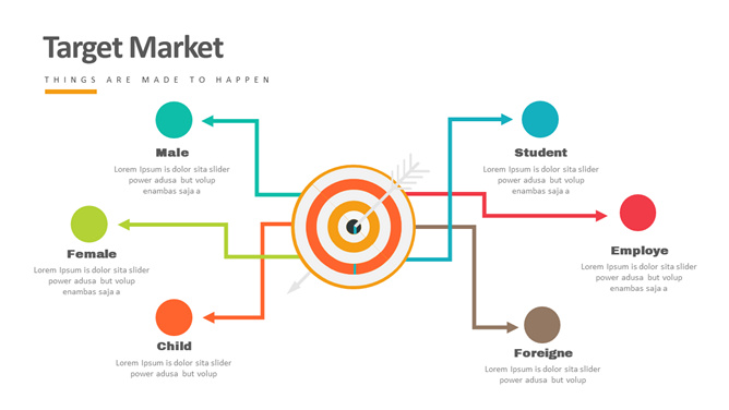 目标靶子靶心PPT素材-大怪兽分享