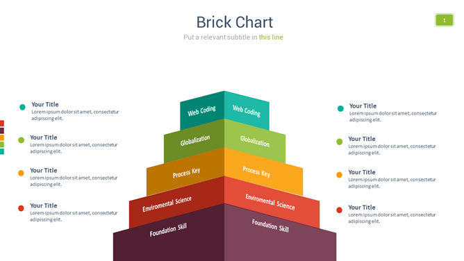 5层立体层次图PPT图形-大怪兽分享