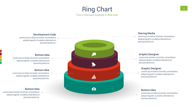 圆环形层次关系PPT图形-大怪兽分享