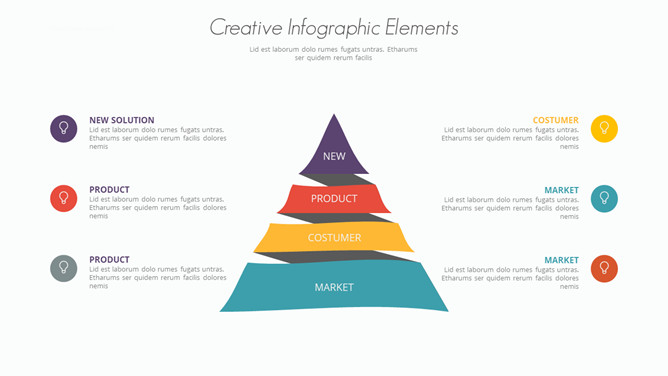 三角四层层次关系PPT图形-大怪兽分享