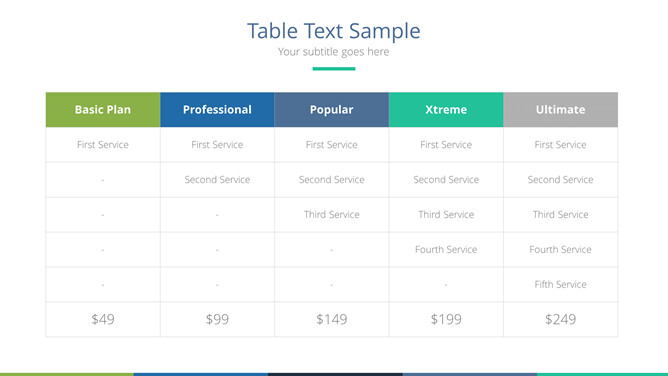 简洁表格PPT素材模板-大怪兽分享