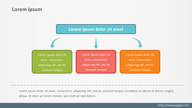 总分三项扩散关系PPT素材-大怪兽分享