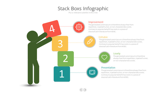 小人堆叠箱子PPT图形素材-大怪兽分享