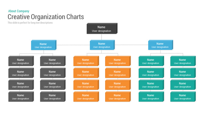立体方块PPT组织结构图素材-大怪兽分享