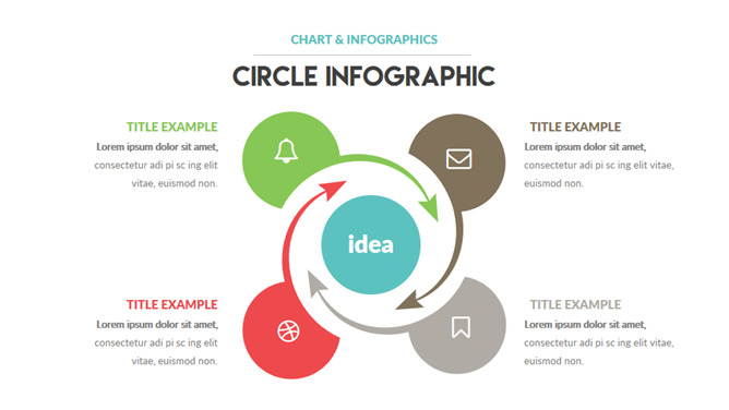 向心旋转箭头聚合PPT图表-大怪兽分享