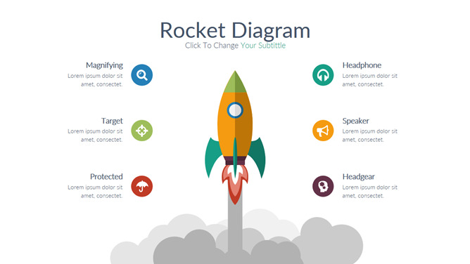 火箭发射项目罗列PPT图形-大怪兽分享