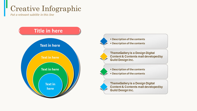 四层圆圈包含关系PPT图形-大怪兽分享