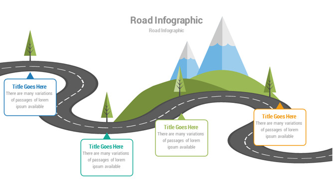 公路形关键时间节点PPT素材-大怪兽分享
