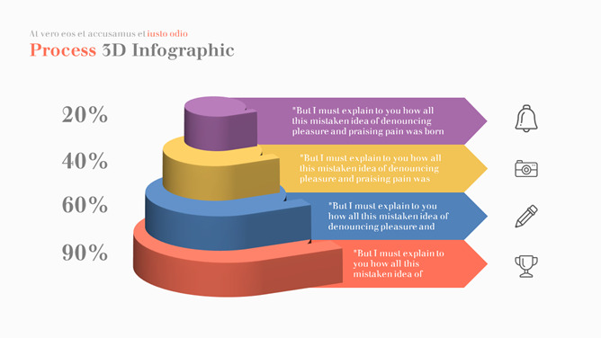三维立体层次层级PPT图形-大怪兽分享