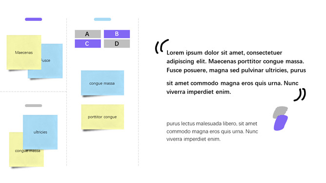 立体纸质便签PPT文本框素材-大怪兽分享