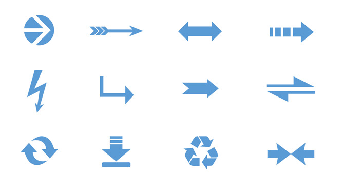颜色大小可修改PPT箭头素材(五)-大怪兽分享