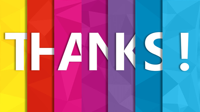 创意炫彩thanksPPT结束语模板-大怪兽分享
