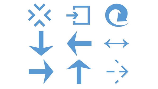 颜色大小可修改PPT箭头素材(二)-大怪兽分享