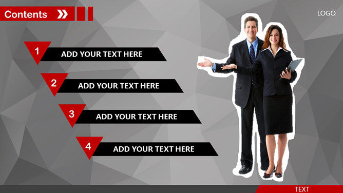 大气商务风格幻灯片目录模板-大怪兽分享