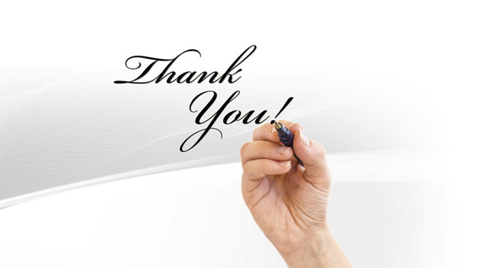 手写英文谢谢PPT结束图片-大怪兽分享