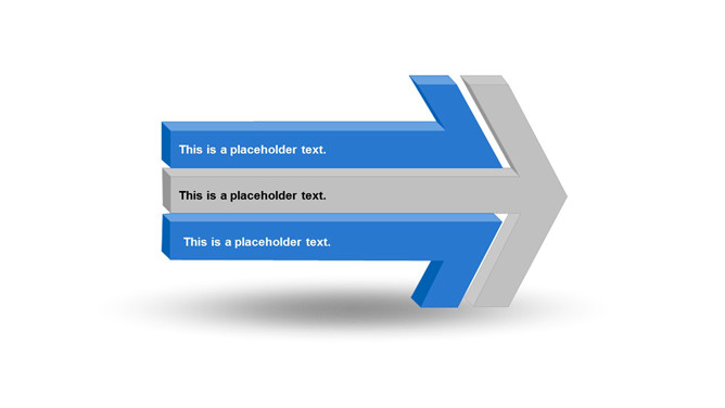 大型3D立体箭头PPT素材-大怪兽分享
