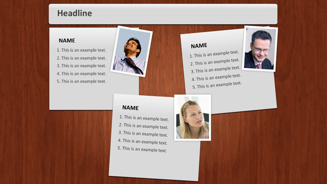 便签照片人物介绍PPT素材-大怪兽分享