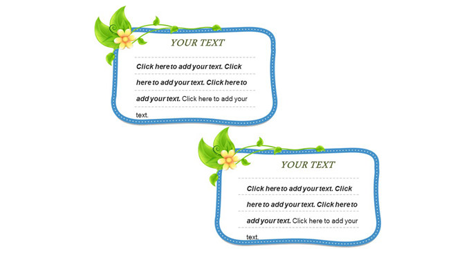 田园风文本框PPT素材模板-大怪兽分享