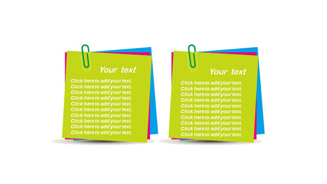 活页便签纸PPT文本框-大怪兽分享