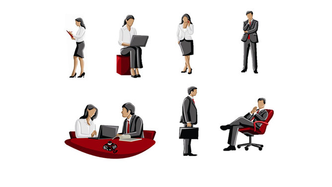 公司人物剪影图片PPT素材-大怪兽分享