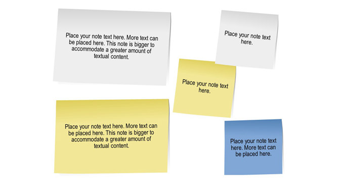 便签留言条PPT素材-大怪兽分享