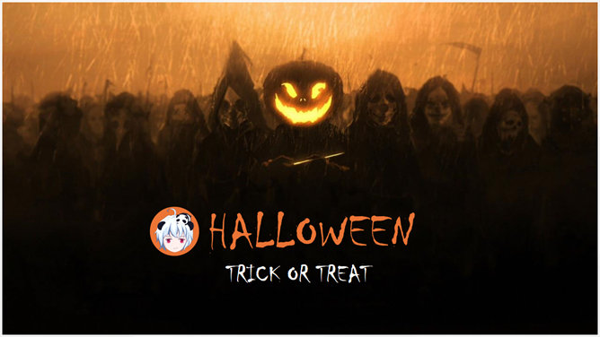 精美快乐万圣节主题PPT模板-大怪兽分享