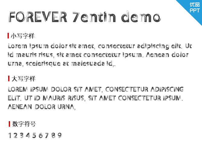 FOREVER 7entin demo字体-大怪兽分享