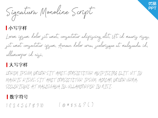 Signatura Monoline Script字体-大怪兽分享