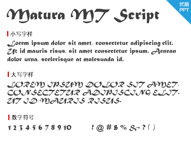 Matura MT Script Capitals字体-大怪兽分享
