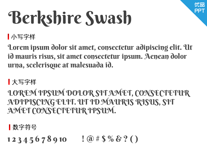 Berkshire Swash字体-大怪兽分享