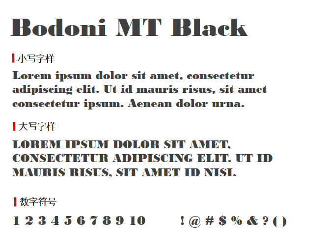 Bodoni MT Black字体-大怪兽分享
