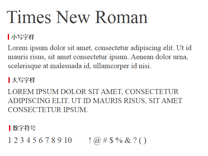 Times New Roman字体-大怪兽分享