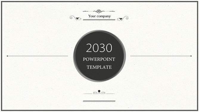 简约欧式复古花纹PPT模板-大怪兽分享