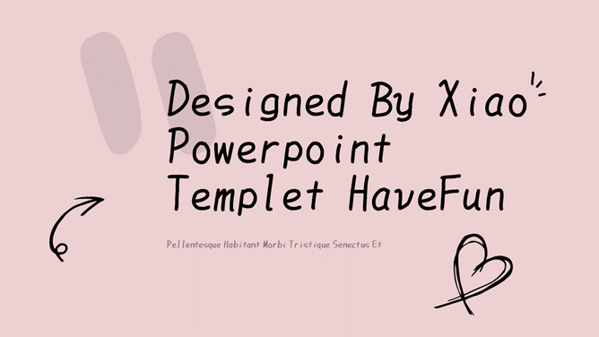 创意简约文字手绘设计感PPT模板-大怪兽分享