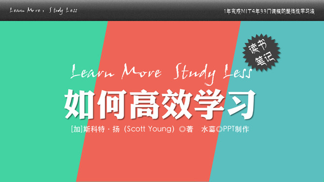 《如何高效学习》读书PPT-大怪兽分享