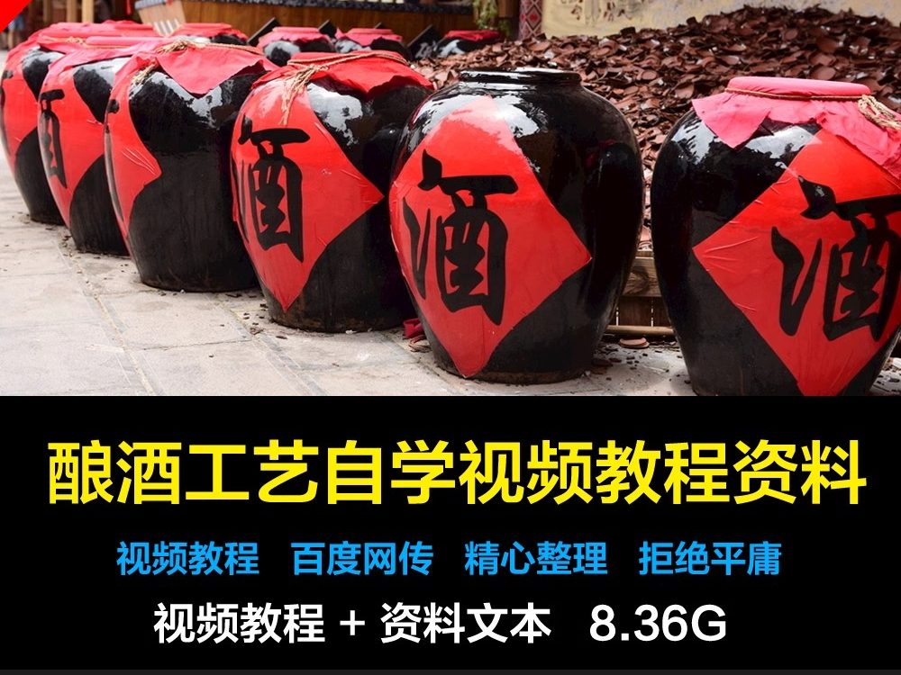 甜米酒酿技术配方教程商用视频手工自制酒糟美食小吃教学培训-大怪兽分享