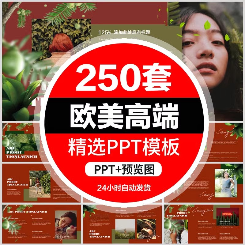 欧美高端PPT模板简约国外英文极简风商务述职公司企业简介绍素材-大怪兽分享