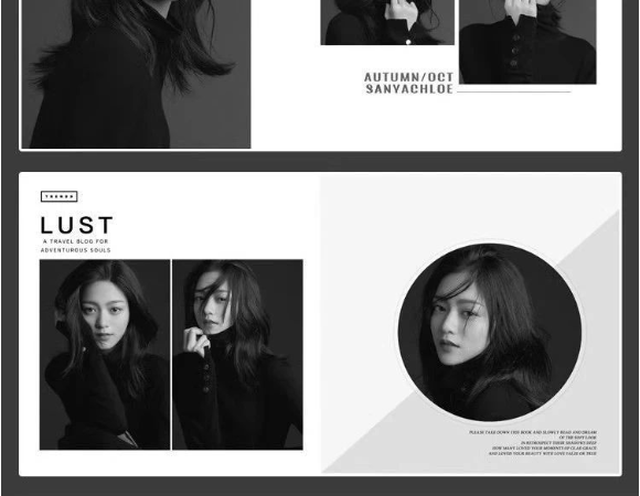 图片[9]-高端时尚黑白纯色个人艺术照写真相册影楼排版照片PSD模板素材-大怪兽分享