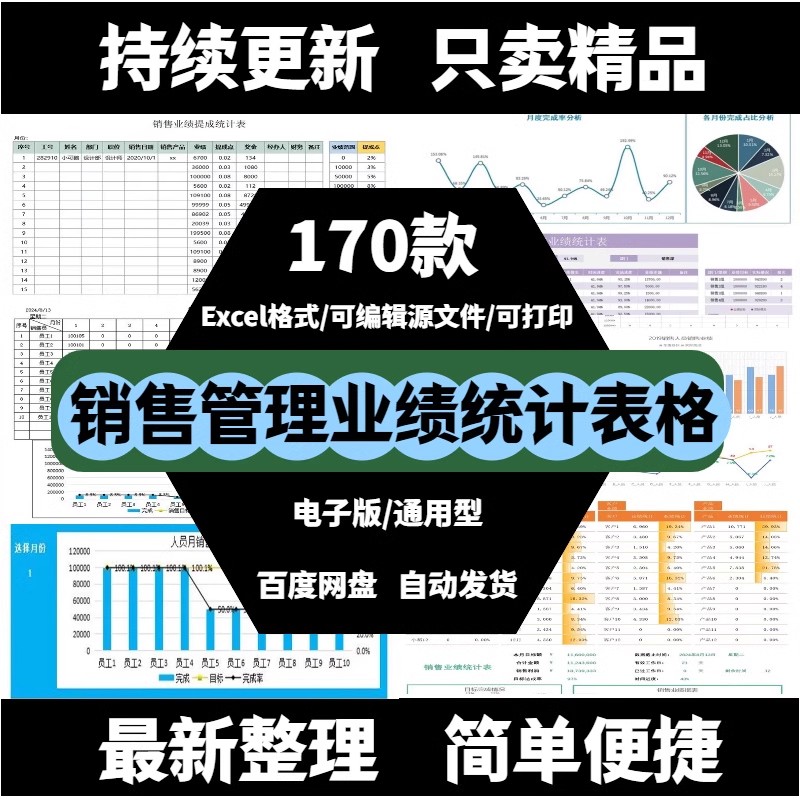销售管理业绩统计表格excel模板数据分析排行榜看美容院公司展示-大怪兽分享