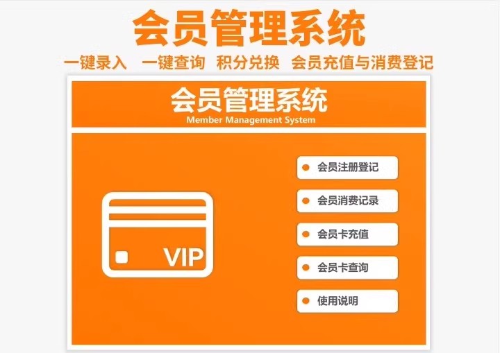 图片[2]-VIP会员管理系统店铺积分理发店美发店洗车店健身房餐饮excel表格-大怪兽分享